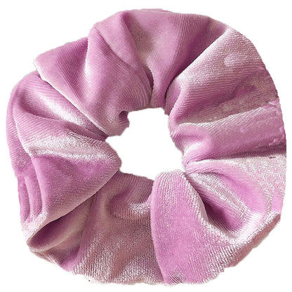 10/6/1Pcs Velvet Hair Scrunchies Set for Women – Solid Color Elastic Ponytail Hair Bands & Headband Accessories (Black Pack)