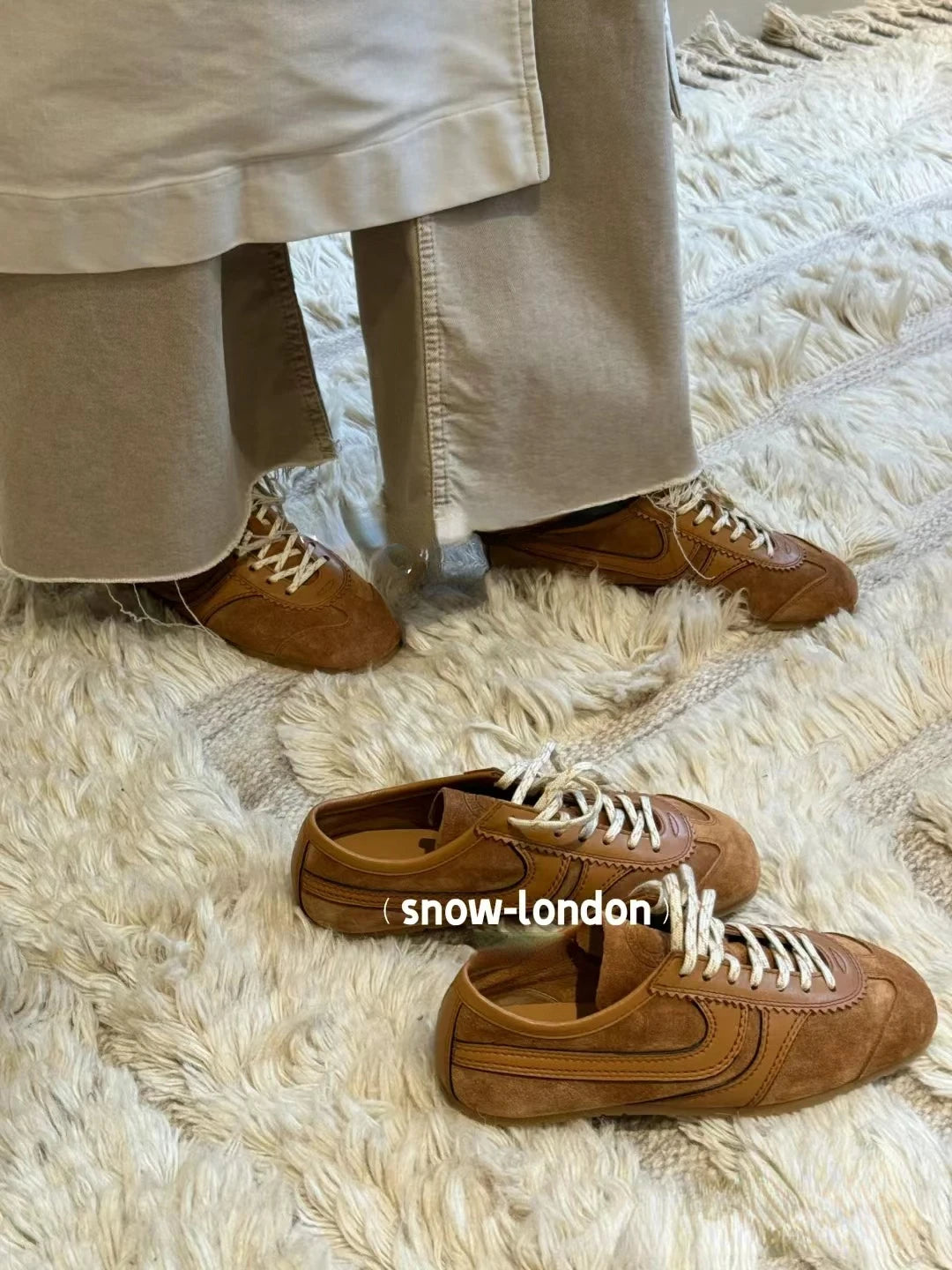 Real Leather German Training Shoes for Women — 2025 Retro Fashion Four Seasons Running & Casual Forrest Gump Style Sneakers