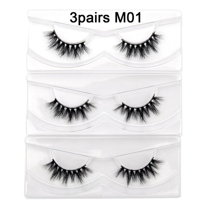 Visofree 13mm 3D Mink Eyelashes – Natural Long Handmade Cruelty-Free False Lashes for Makeup G04