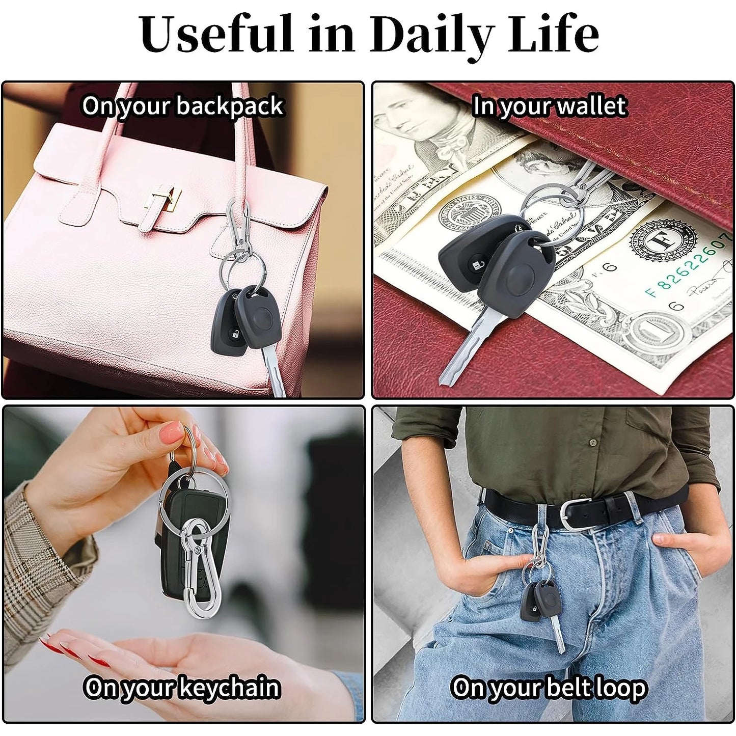 1/5PCS Metal Gourd Buckle Keychain – Strong Carabiner Climbing Hook for Car Keys & Vintage Accessories