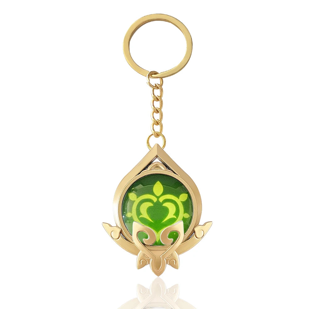 Genshin Impact Venti Eye Keychain 1:1 – Luminous Anime Cosplay Key Ring Backpack Pendant Gaming Accessories Gift