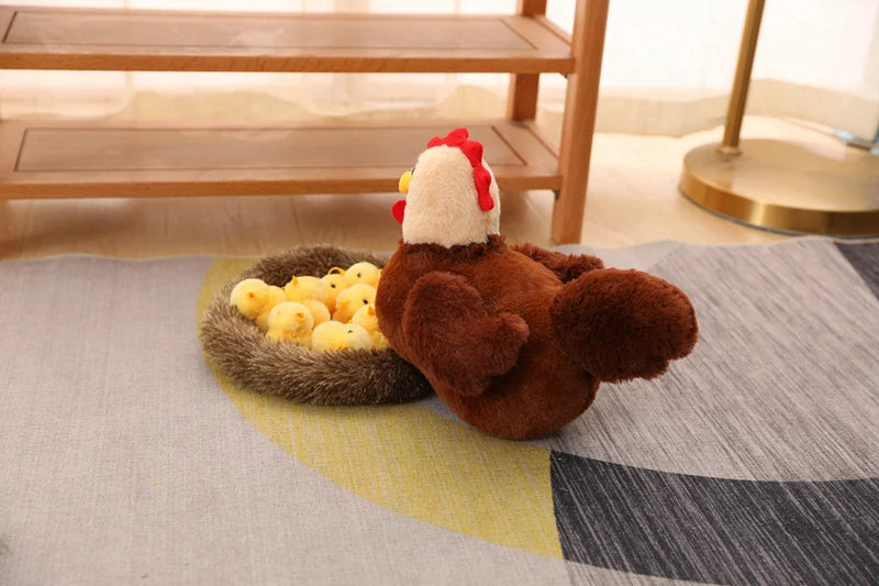 Swan & Chick Family Plush Toy — Lifelike Mother and Baby Stuffed Animals with Nest for Kids