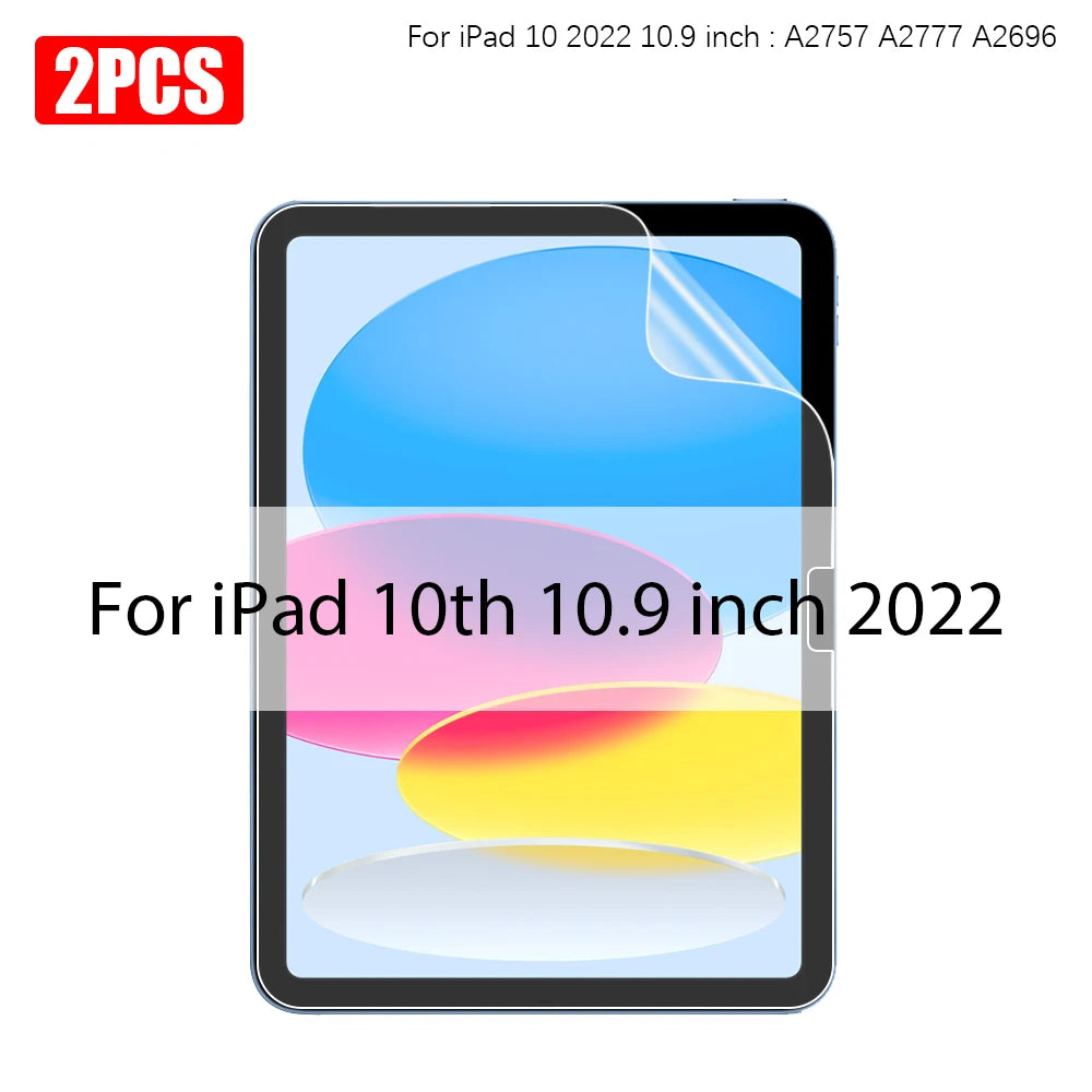 2PCS Paper-Like Screen Protector for iPad (10th Gen, Pro 11/12.9, Air 5/4, Mini 6, 7-9th Gen)
