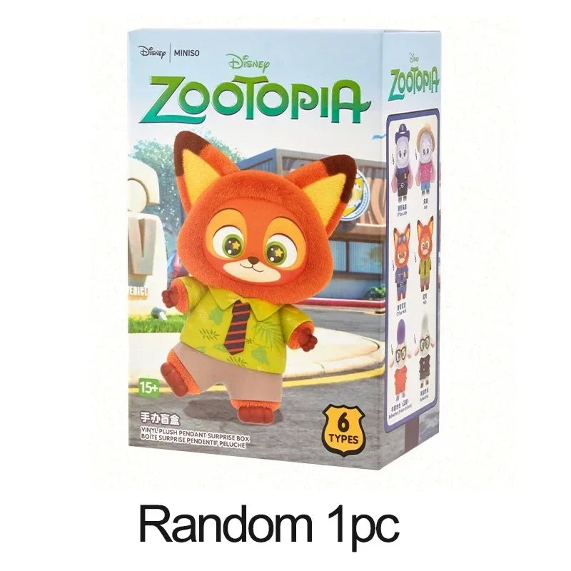 NEW 2026 Disney Zootopia Blind Box – Judy & Nick Vinyl Plush Cartoon Character Pendant, Trendy Toy Gift