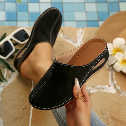 Women’s Platform Summer Slippers - Comfortable Slip-On Beach Sandals for Casual & Everyday Wear