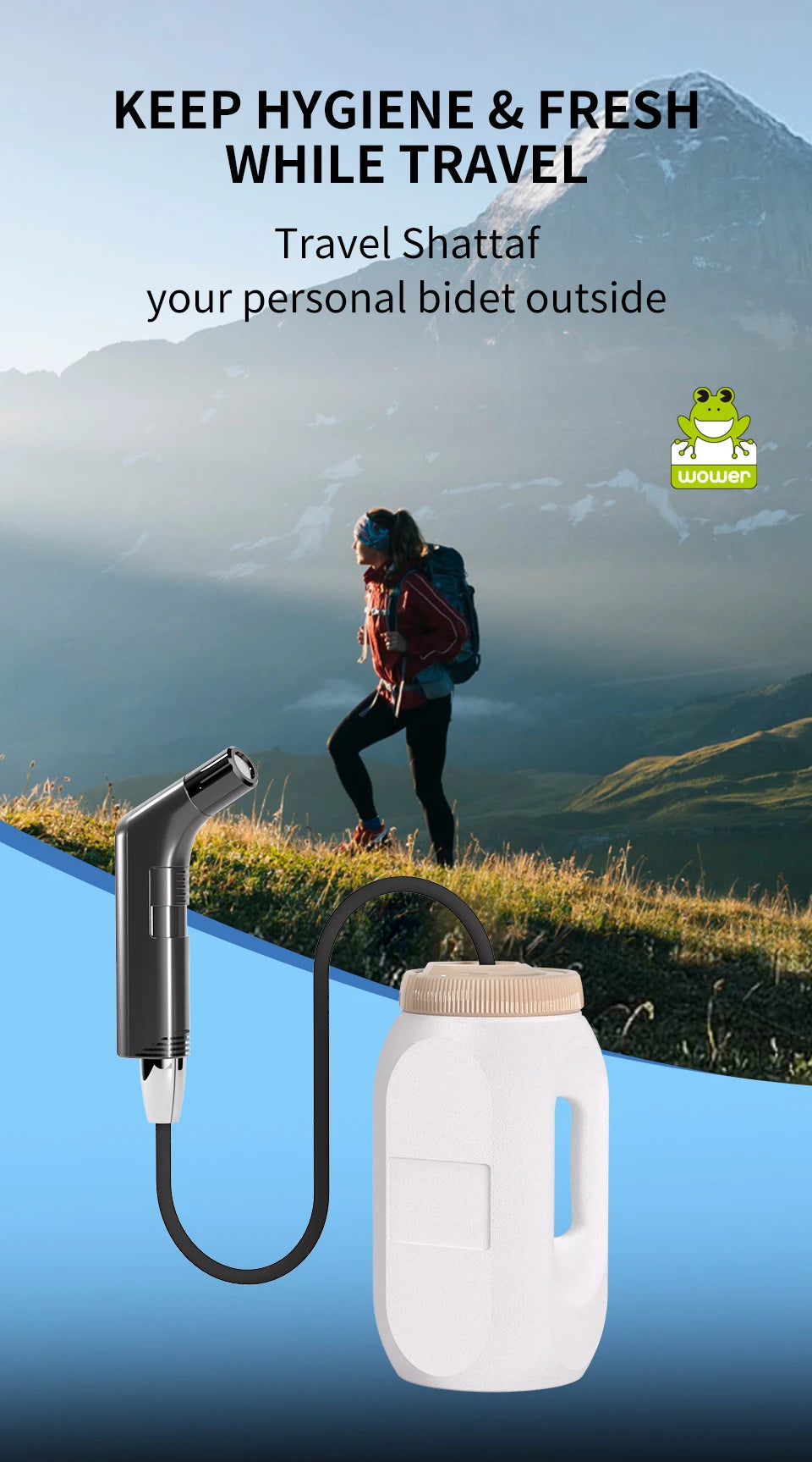2.5L Portable Electric Bidet | Rechargeable Shataf Hand Sprayer for Personal Hygiene, Travel & Camping