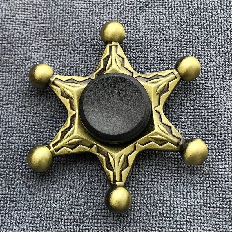 Bronze Metal Alloy Fidget Spinner R188 – Silent Hand Gyro Stress Relief Toy for Kids & Adults