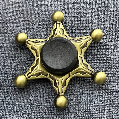 Bronze Metal Alloy Fidget Spinner R188 – Silent Hand Gyro Stress Relief Toy for Kids & Adults