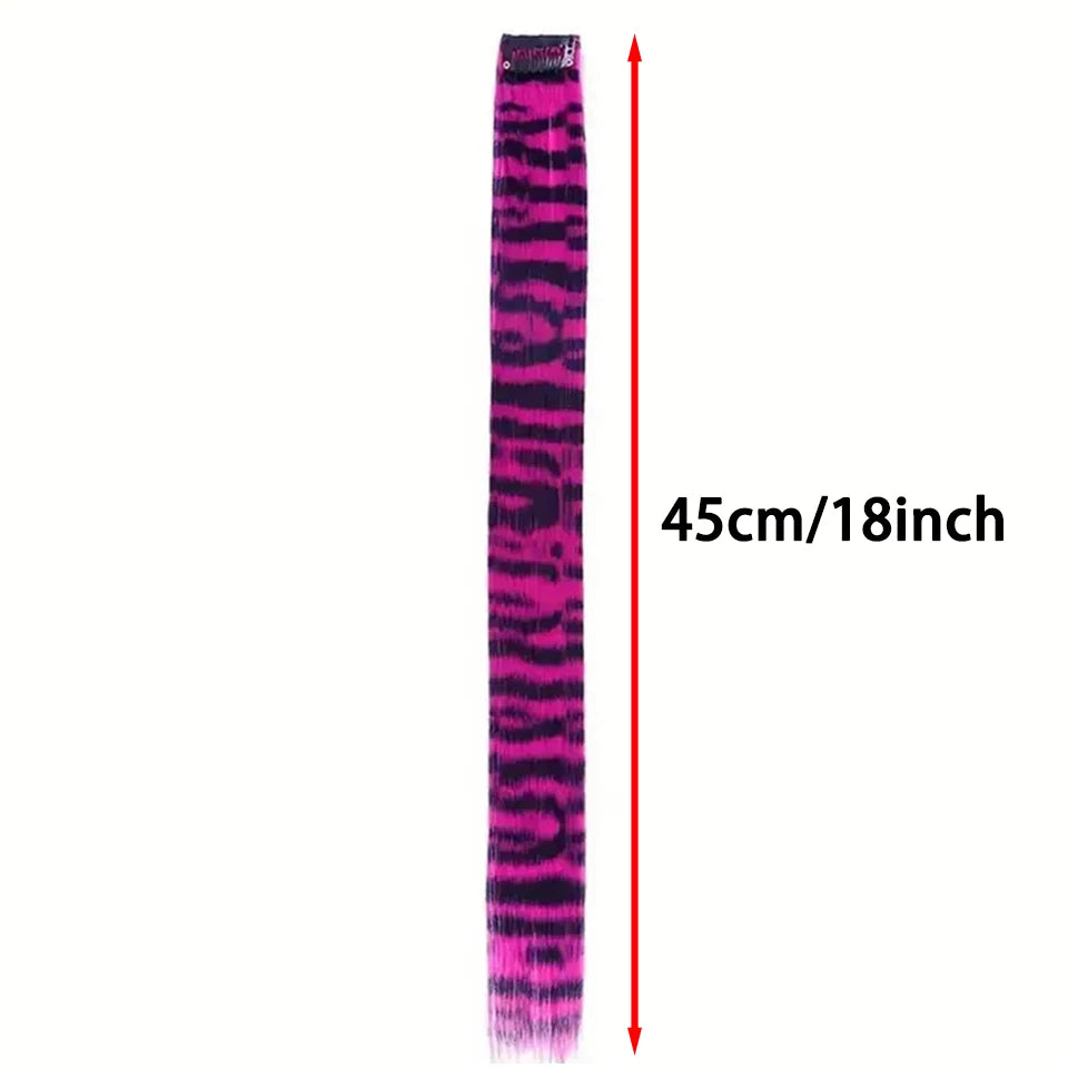 Colorful Feather Hair Extension - Clip-In Synthetic Hairpiece for Women Cosplay Y2K Style
