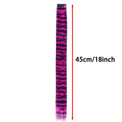 Colorful Feather Hair Extension - Clip-In Synthetic Hairpiece for Women Cosplay Y2K Style