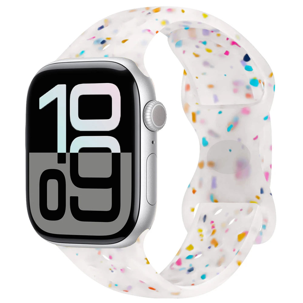 Silicone Apple Watch Strap - Breathable Wristband for Watch 11/10/9/8/7 Ultra 3/2 SE Series 49mm-41mm