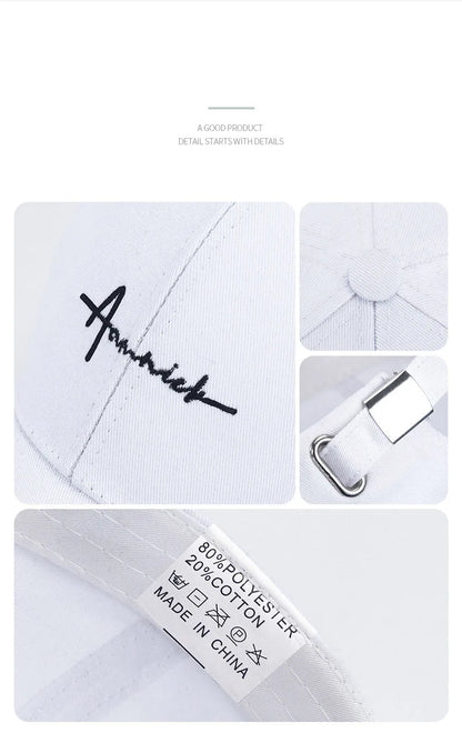 Women's Korean Letter Embroidery Baseball Cap – Breathable Sports Sun Hat