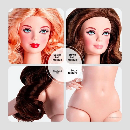 32cm Supermodel Doll with Stand – White Skin Fashion Doll with Woolen Hat, Trendy DIY Toy & Collector Gift