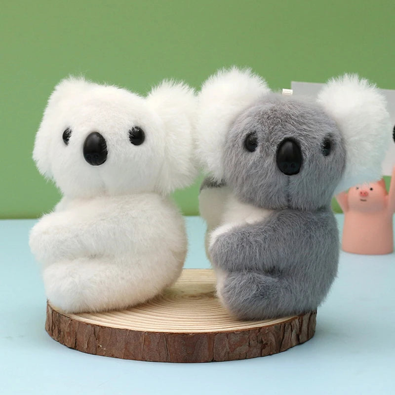 Cute Koala Plush Keychain – Soft Toy Keyring, Bag Pendant, DIY Jewelry Accessory, Novelty Gift Charm for Women