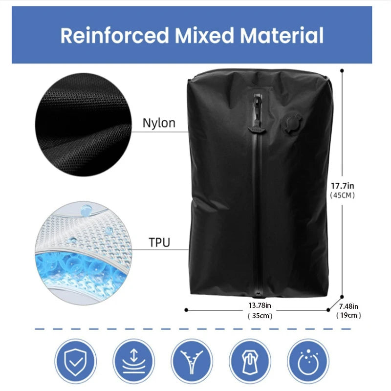 Vacuum Compression Travel Bag | Waterproof & Dustproof Clothing Storage Air Bag