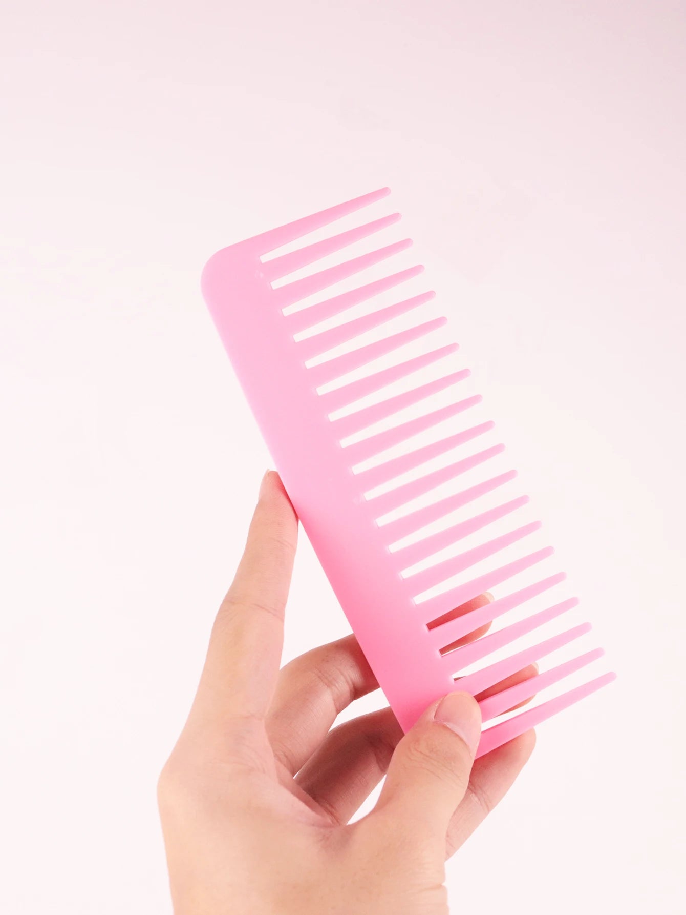Thick Plastic Heat-Resistant Salon Comb – Anti-Static Long & Wide Tooth Comb for Real Hair Wigs