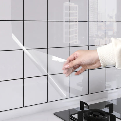 Electrostatic Wall Protective Film - Transparent Waterproof Dirt-Resistant Non-Adhesive Wall Sticker Cover