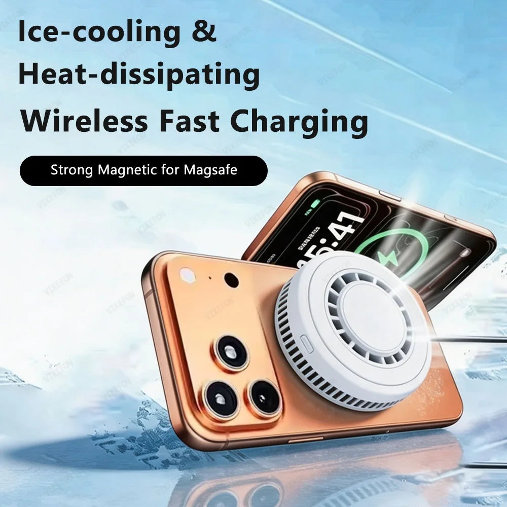 25W TEC Cooling Magnetic Wireless Charging Dock for iPhone 12–17 Series - Fast-Charging Station for AirPods Pro 3 and Compatible Devices