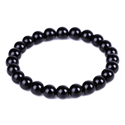 Black Obsidian Natural Stone Bracelet | Fat Relief, Blood Circulation & Anti-Anxiety Jewelry for Men & Women