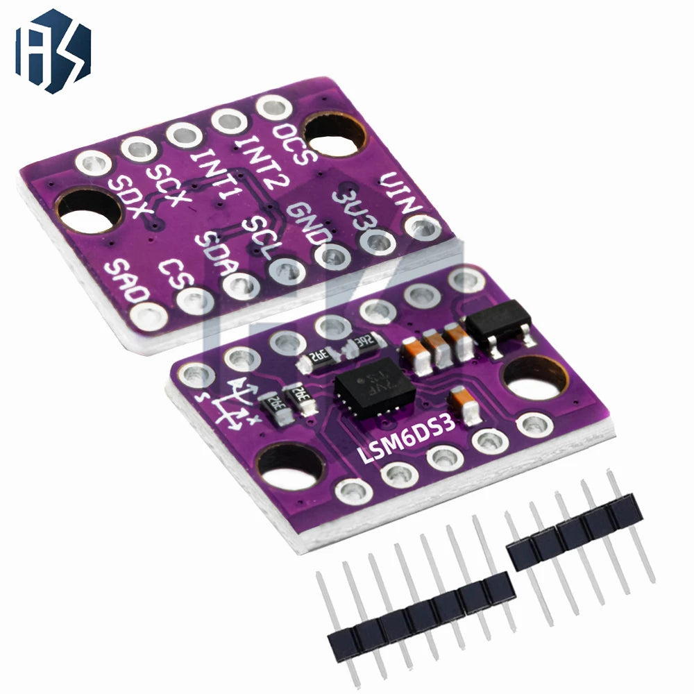 LSM6DS3 6-Axis IMU Breakout Board - 3D Accelerometer, Gyroscope & Temperature Sensor with SPI/I2C Interface, 1–20PCS
