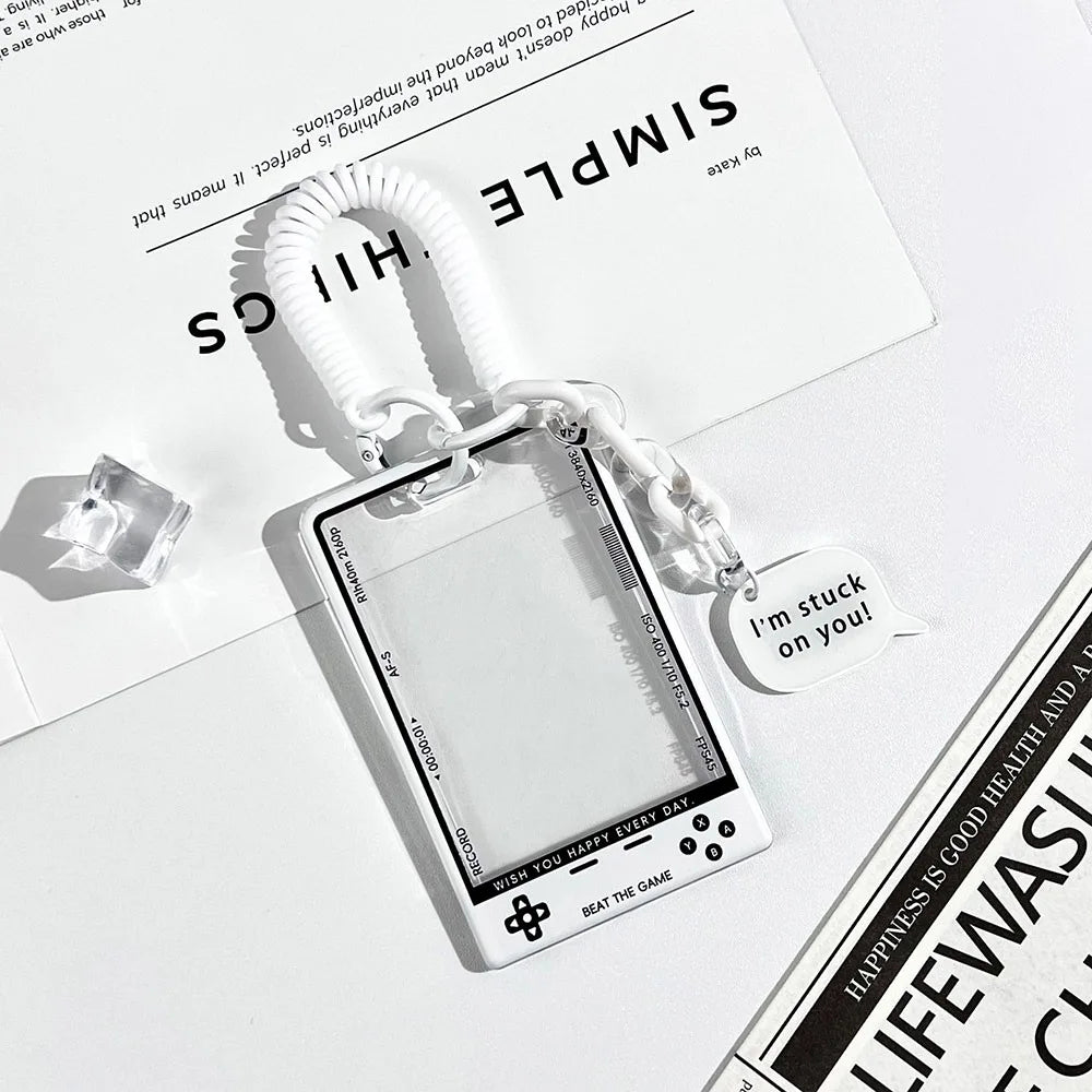 Kpop Card Holder — Fashion Transparent Student ID & Photocard Protector with String for Kids & Idol Fans