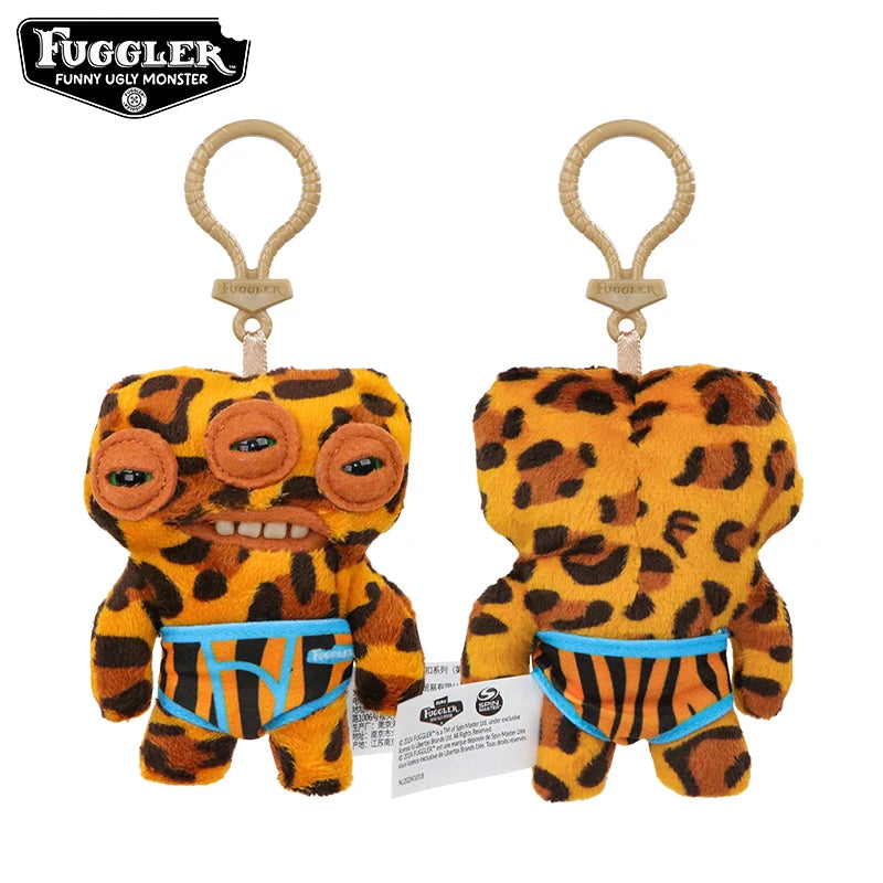 Original Fuggler Tooth Monster Keychain – Cute Wide-Eyed Plush Toy, Funny Ugly Monster Doll Pendant Gift