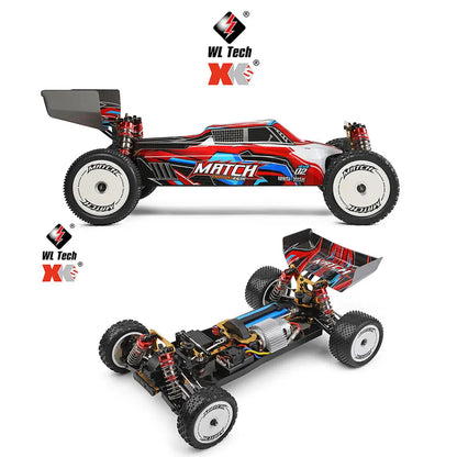 Wltoys 104001 RTR 1/10 4WD RC Car – 2.4G High-Speed Remote Control Drift & Off-Road Climbing Metal Vehicle, 45km/h