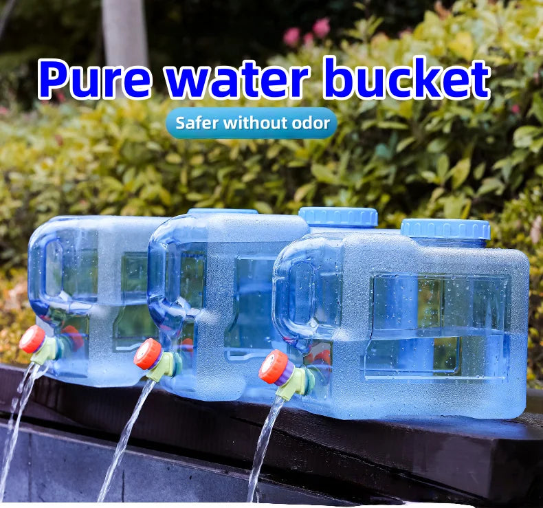 10/15L Food-Grade Water Storage Tank — Durable Car & Camping Container with Faucet and Cover