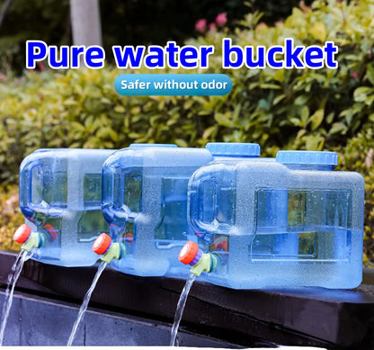 10/15L Food-Grade Water Storage Tank — Durable Car & Camping Container with Faucet and Cover
