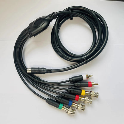 1.8M RGB/RGBS 9-Pin Cable for Sega Mega Drive 2 (MD2) – Retro Game Console Video Cable for CRT Monitor Display Connection
