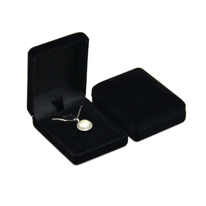 Velvet Necklace & Pendant Box — Jewelry Organizer and Gift Storage Container for Trinkets