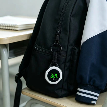 Trendy Electronic Pendant Watch - Simple Backpack Hanging Watch for Middle and High School Students