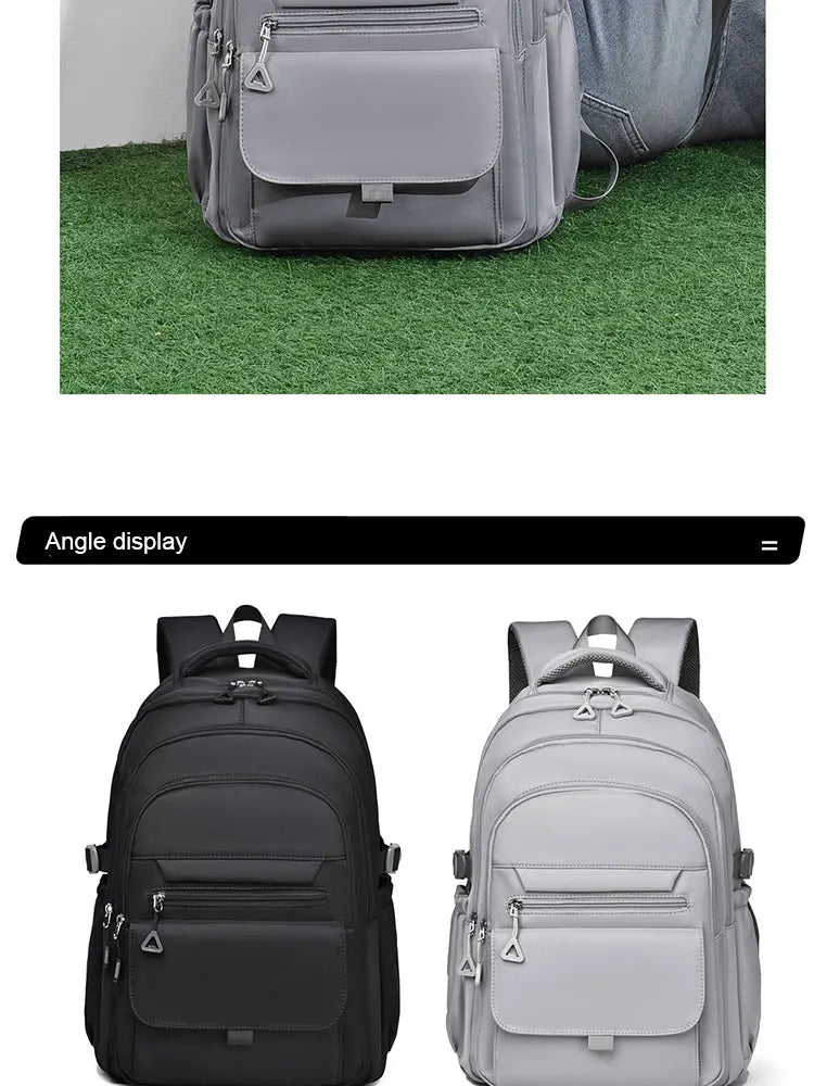 Multi-Layer Waterproof Oxford Backpack - Large Capacity, Stylish Commuter and Student Bag for Out-of-Town Travel