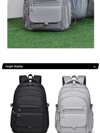 Multi-Layer Waterproof Oxford Backpack - Large Capacity, Stylish Commuter and Student Bag for Out-of-Town Travel