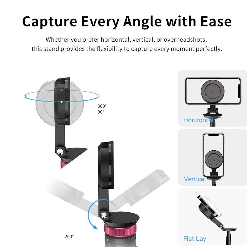 Ulanzi MT-84 1.53M Magsafe Selfie Stick Tripod — Bluetooth Remote Phone Stand for iPhone 16/15, Live Streaming & Vlogging