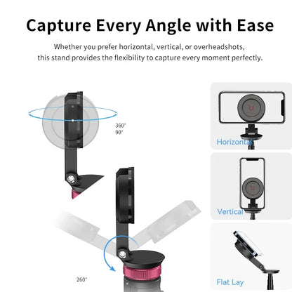 Ulanzi MT-84 1.53M Magsafe Selfie Stick Tripod — Bluetooth Remote Phone Stand for iPhone 16/15, Live Streaming & Vlogging