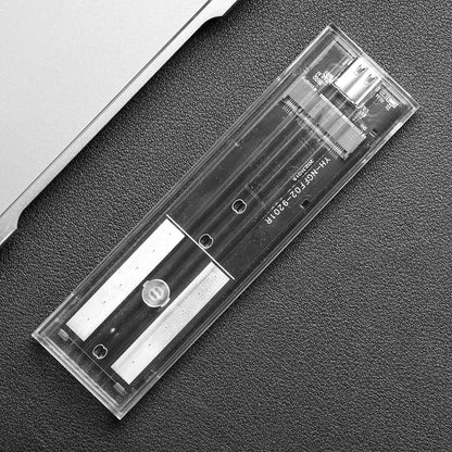 M.2 NGFF SATA SSD Case – USB Type-C Transparent External Enclosure, Tool-Free 5Gbps Adapter for 2230, 2242, 2260, 2280 SSDs