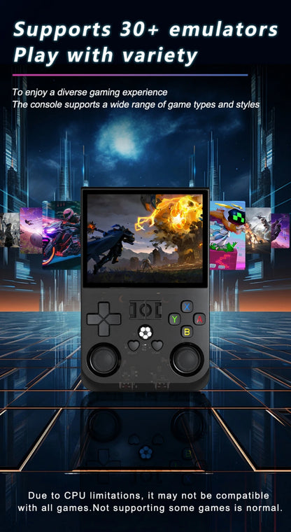 Open Source R36 PRO Retro Handheld Game Console 3.5" IPS Screen Linux Portable Player with 128GB Games
