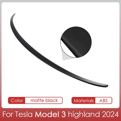 Tesla Spoiler Wing for Model Y & Model 3 Highland 2024 – ABS Rear Spoiler Accessory for Tesla 3/Y 2017–2024