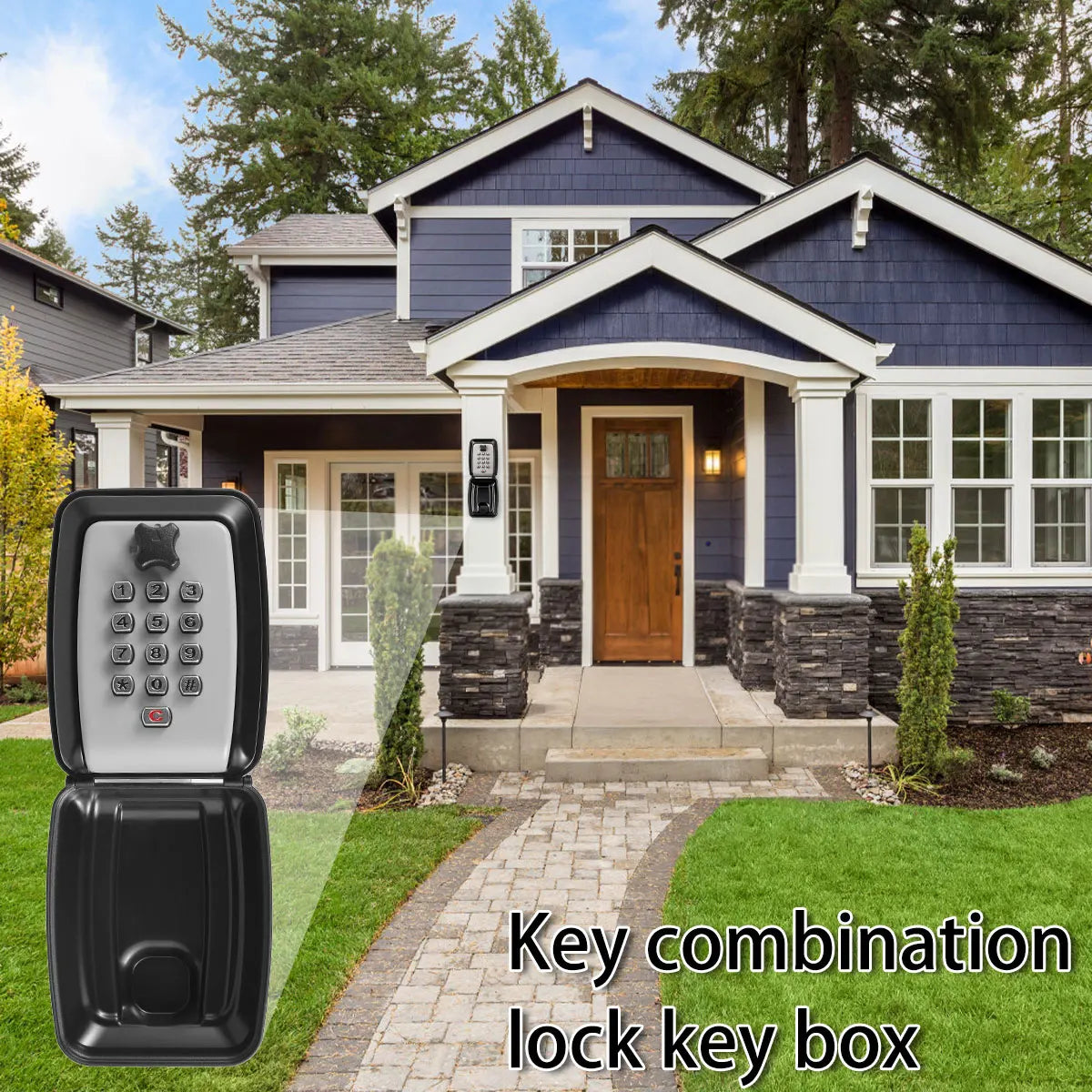 1/2Pcs Wall Mount Key Lock Safe – Portable Secret Storage Box with Code Security Lock for Home or Office Organizer