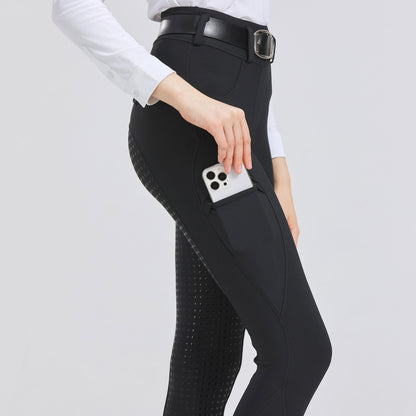 Professional Equestrian Riding Pants — Silicone Anti-Slip, Quick-Dry, Tight-Fit Sports & Cycling Trousers for Horse Riding Exams