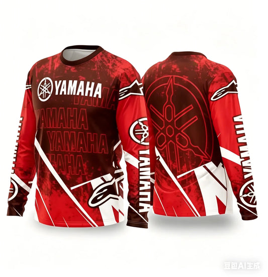 YAMAHA Motorcycle Riding Suit - Breathable Quick-Dry Long Sleeve Off-Road Racing Sportswear for Men & Women