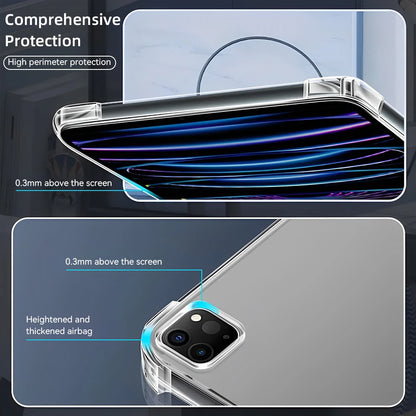 Transparent TPU iPad Case - Flexible Protective Cover for iPad Air, Pro, Mini & 5th–10th Gen Models
