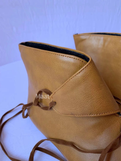 Men’s Medieval Ankle Boots - Retro Knight Prince Samurai Casual Leather Shoes