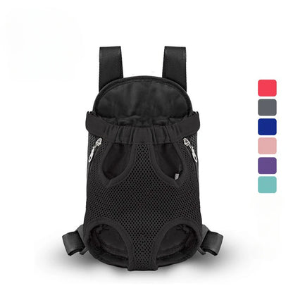 Double Shoulder Breathable Travel Pet Carrier Backpack – Mesh Front Bag for Small Dogs & Cats Outdoor