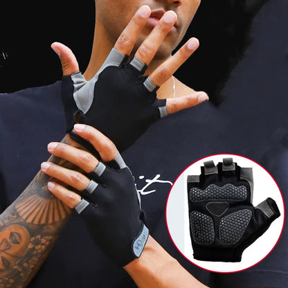 Gym Gloves – Fitness Training Fingerless Gloves for Men and Women – Anti-Slip, Breathable Bodybuilding and Cycling Sports Gloves