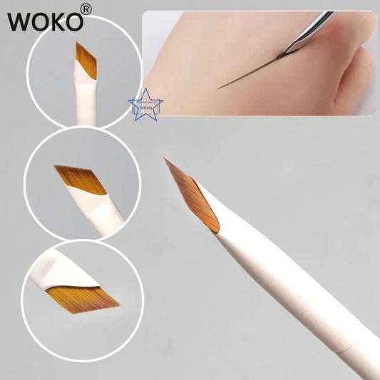 Ultra Thin Eyeliner & Eyebrow Brush – Precision Blade Angled Makeup Detail Brush for Eyes & Under-Eye Application