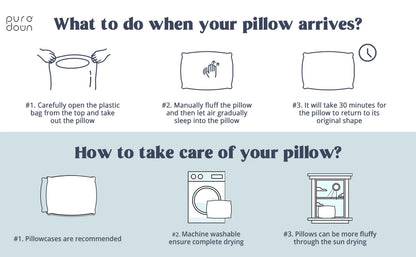 100% Goose Down Pillow – Luxury Five-Star Hotel Quality, Soft & Supportive Sleep Pillow, Single Size
