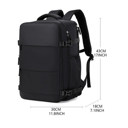 Travel Backpack with 15.6-Inch Laptop Compartment - Waterproof Design and Shoe Storage, Unisex Backpack