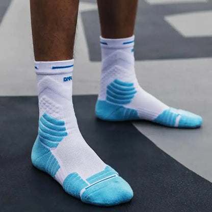 Bullfight 2.0 Men’s Basketball Socks - High-Top Thick Sports Socks for Running & Athletic Training